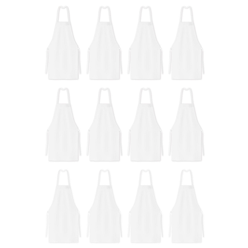 Mariposa Bib Apron 33x30 White - Pack Of 12 (APRN-W-SPUN)