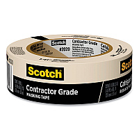 Scotch Contractor Grade Masking Tape, 3" Core, 1.41" x 60 yds, Tan (202036AP)