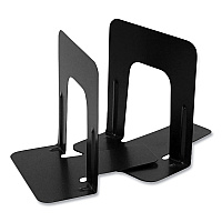 Officemate Steel Bookends, Nonskid Base, 4.75 x 5.13 x 5, Black, Pair (93001)