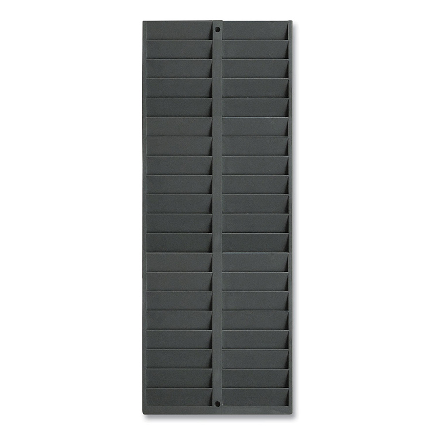 Pyramid Time Card Rack, 40 Pockets, Plastic, Light Gray (5004)
