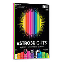 Astrobrights Color Cardstock, 65 lb Cover Weight, 8.5 x 11, Assorted Spectrum Colors, 75/Pack (8094401)