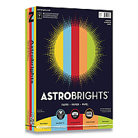 Astrobrights Color Paper, 24 lb Bond Weight, 8.5 x 11, Assorted Everyday Colors, 500/Ream (9974301)