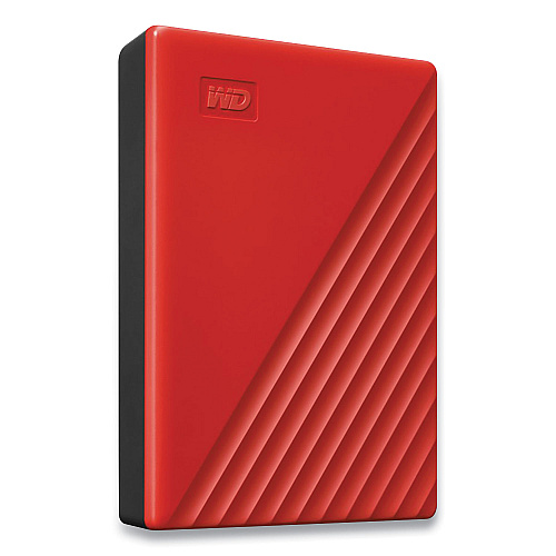 WD MY PASSPORT External Hard Drive, 4 TB, USB 3.2, Red (BPKJ0040BRD)
