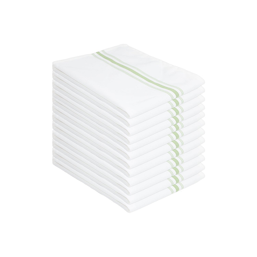 Mariposa Bistro Napkin 18x22 Green Stripe - Pack Of 12 (BISTRO-GRN)