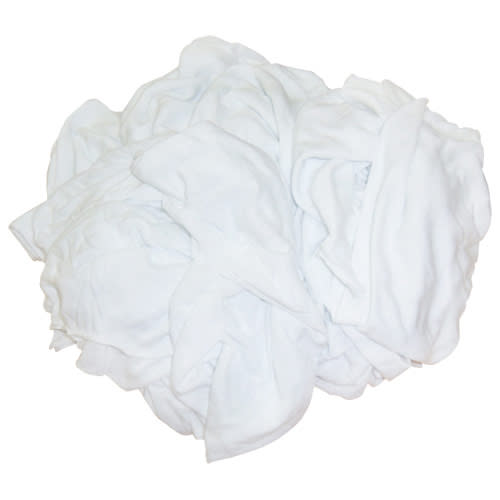 New Washed And Bleached T-shirt Knits, Various Constructions, Bulk, White, 5 Lbs/cs, 5lb Box (480-05)