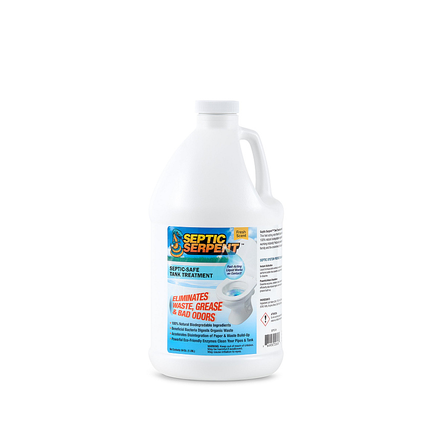 Septic Serpent Septic Tank Cleaner 64 Oz (1/2 Gallon), Case Of 6 (SEPTIC-64)