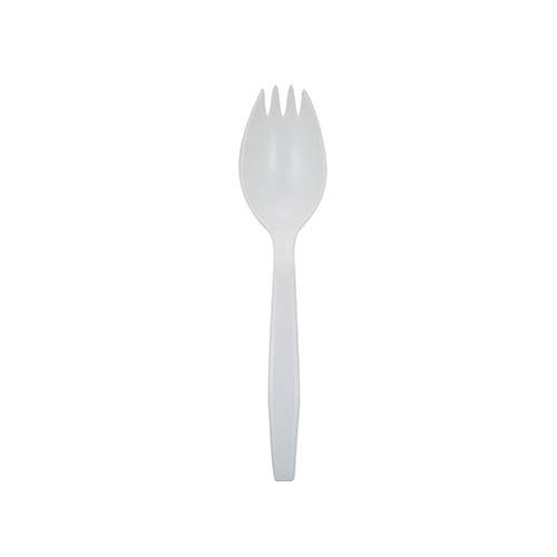 Spork Mid-weight Polypro White, Case Of 1000 (CPPMDSKBKW1)