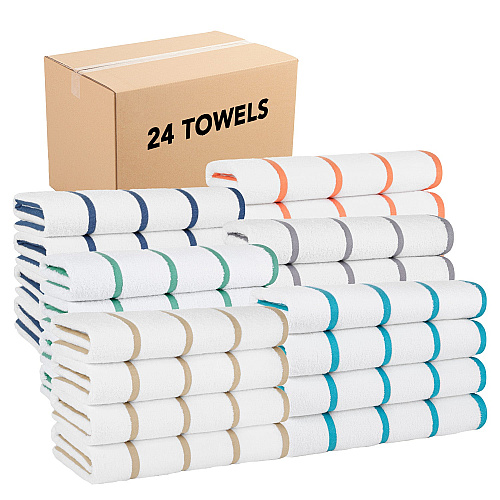 Las Rayas Beach Towel 30x60 Assorted - Case Of 24 (BT-HS3060-15ASST-CS)
