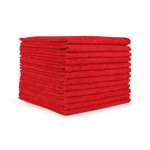 Microfiber Cloth 260 Gsm 16x16 Half-fold Red 12 Bg 15 Bg Cs, Pack Of 12 (MFC2601616RD)
