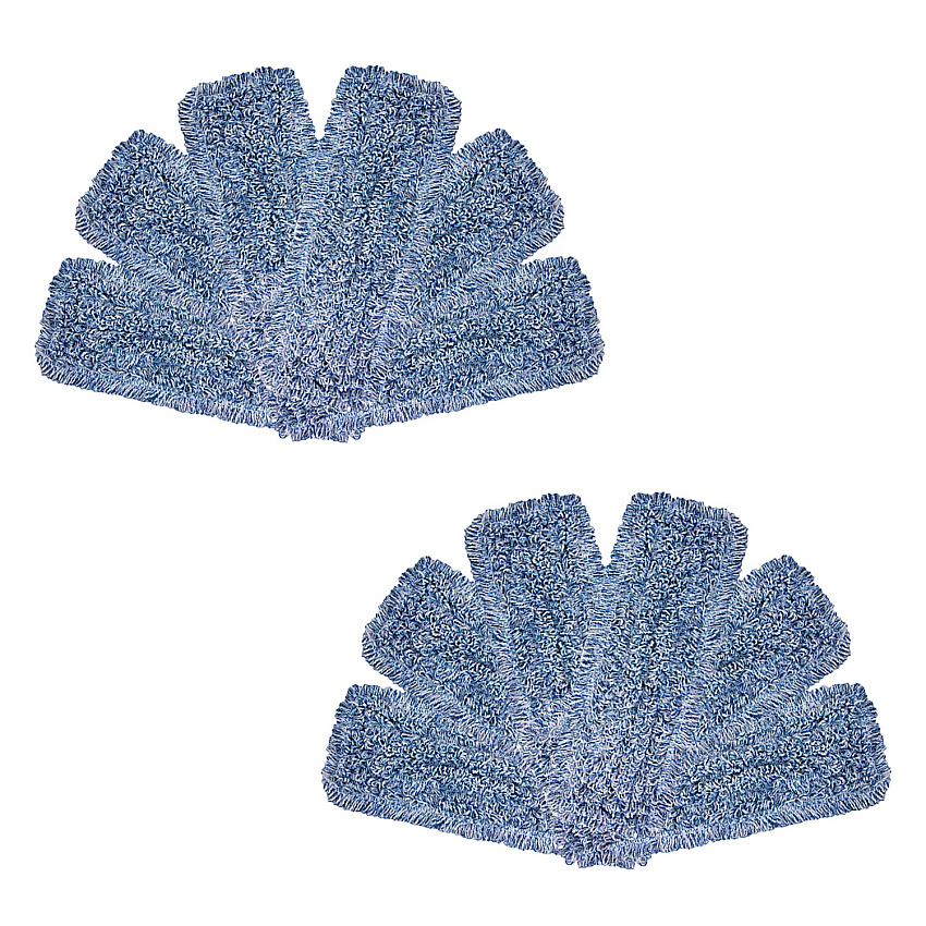 Wet & Dry Microfiber Mop Pad Looped 18" Blue - Pack Of 12 (M860018B)