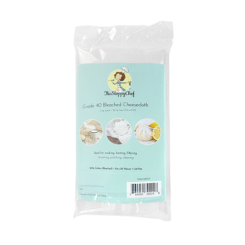 Sloppy Chef Cheesecloth Bag - Bleached, Grade 40, 24x20 - Case Of 50 Bags (N060-2420-B-CS)