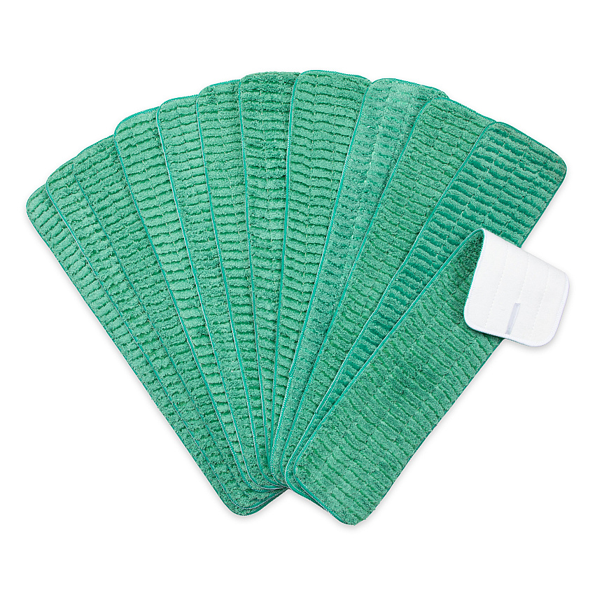 Scrubbing Wet Flat Mop - 24", Green, Pack Of 12 (PNP-M800024G)