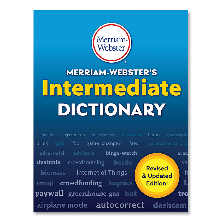 Merriam Webster Intermediate Dictionary, Hardcover, 1,024 pages (6985)