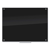 U Brands Glass Dry Erase Board, 47 x 35, Black Surface (171U0001)