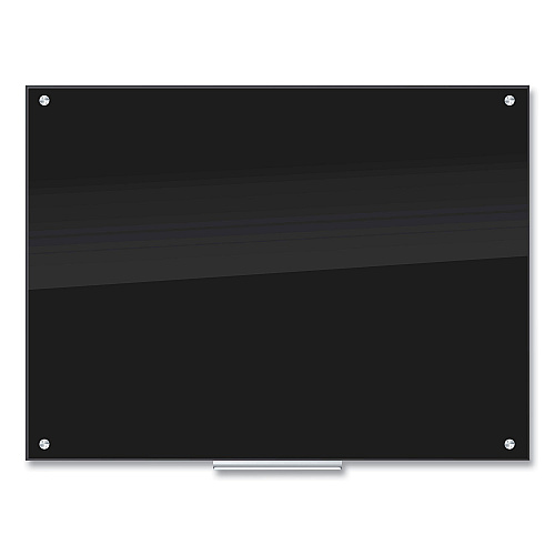 U Brands Glass Dry Erase Board, 47 x 35, Black Surface (171U0001)