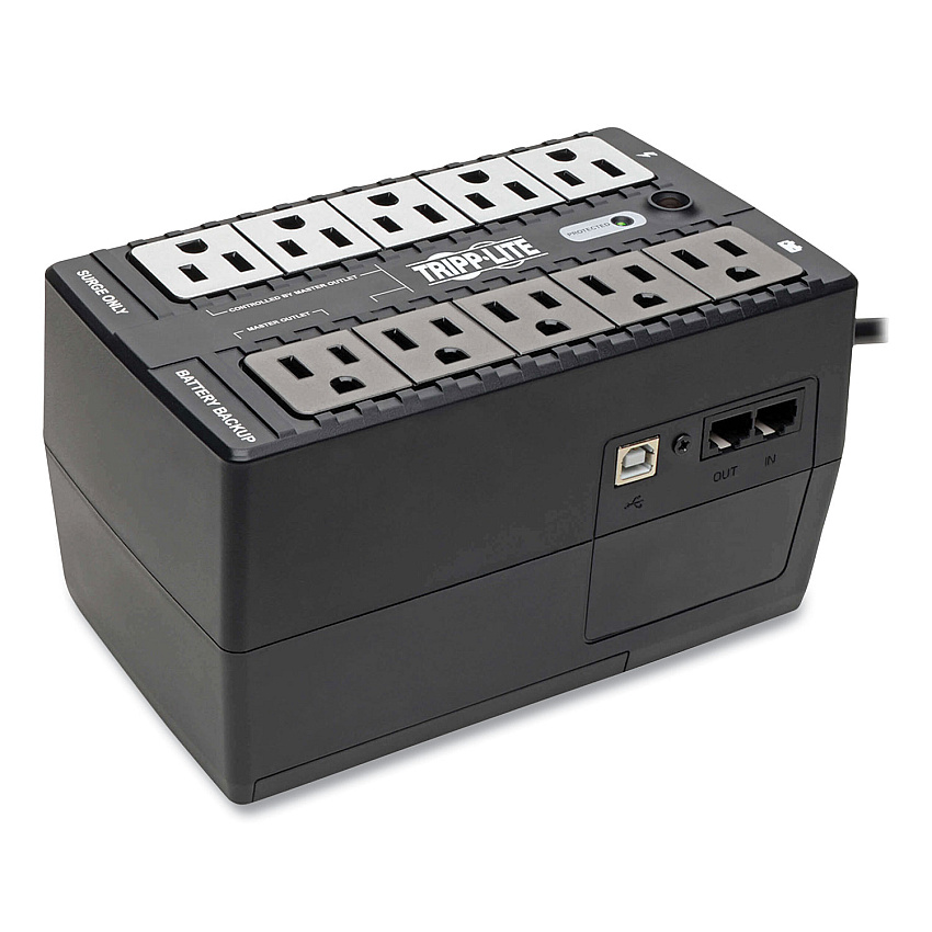 Tripp Lite ECO Series Energy-Saving Standby UPS, 10 Outlets, 550 VA, 316 J (ECO550UPS)