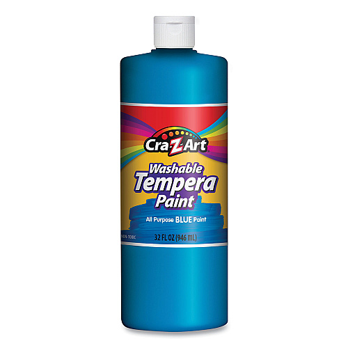 Cra-Z-Art Washable Tempera Paint, Blue, 32 oz Bottle (760076)