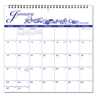 AT-A-GLANCE Illustrator's Edition Wall Calendar, Victorian Illustrations Artwork, 12 x 12, White/Blue Sheets, 12-Month (Jan to Dec): 2026 (G100017)