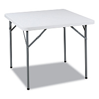 Iceberg IndestrucTable Classic Folding Table, Square, 34" x 34" x 29", Platinum Granite (65253)