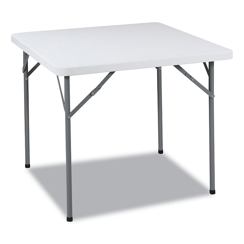 Iceberg IndestrucTable Classic Folding Table, Square, 34" x 34" x 29", Platinum Granite (65253)