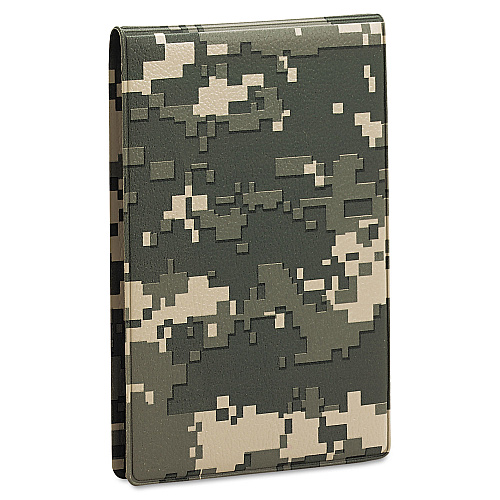 AbilityOne 7510015574970, SKILCRAFT Pocket Padfolio w/Memo Book, 4 x 6, Camouflage, Dozen