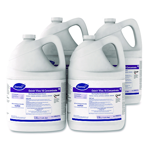 Oxivir Five 16 One-Step Disinfectant Cleaner, 1 gal Bottle, 4/Carton (4963314)