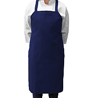 Mariposa Bib Apron 33x30 Navy Blue, Pack Of 12 (APRN-BLUE-SPUN)