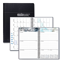 House of Doolittle Recycled Academic Weekly/Monthly Appointment Planner, 8 x 5, Black Cover, 13-Month: Aug 2025 to Aug 2026 (27502)