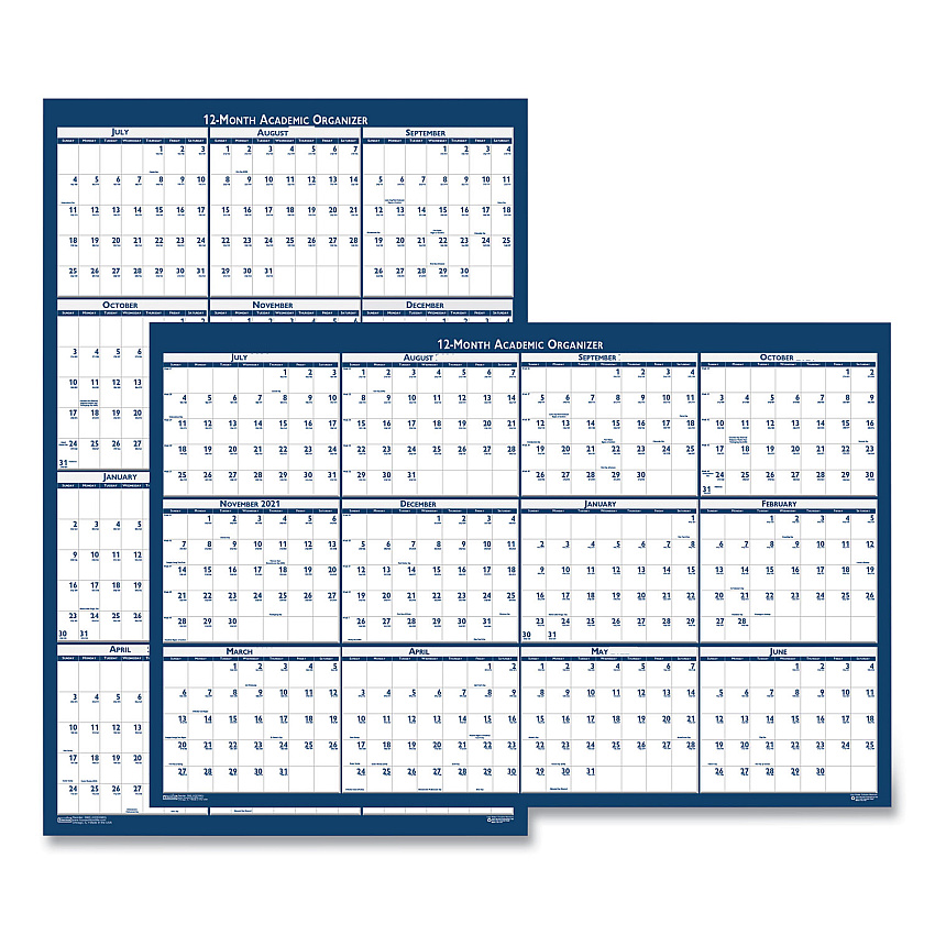 House of Doolittle Academic Year Recycled Poster Style Reversible/Erasable Yearly Wall Calendar, 24 x 37, 12-Month (July to June): 2025 to 2026 (395)