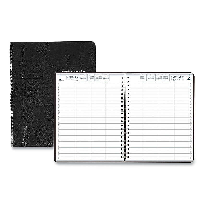 House of Doolittle Four-Person Group Practice Daily Appointment Book, 11 x 8.5, Black Cover, 12-Month (Jan to Dec): 2026 (28202)