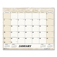 House of Doolittle Recycled Monthly Horizontal Wall Calendar, Marble Stone Artwork, 14.88 x 12, White/Sand Sheets, 12-Month (Jan to Dec): 2026 (319)