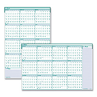 House of Doolittle Express Track Recycled Reversible/Erasable Yearly Wall Calendar, 24 x 37, White/Teal Sheets, 12-Month (Jan to Dec): 2026 (392)