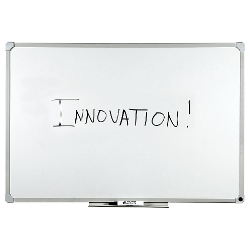 AbilityOne 7110015550294, SKILCRAFT Magnetic Porcelain Marker Board, 24 x 36, White Surface, Aluminum/Black Plastic Frame