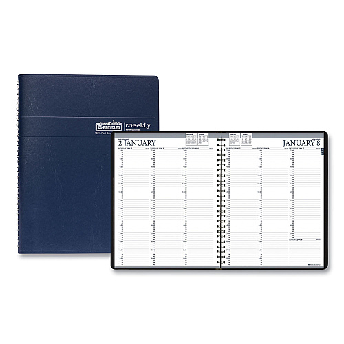 House of Doolittle Recycled Professional Weekly Planner, 15-Minute Appts, 11 x 8.5, Blue Wirebound Soft Cover, 12-Month (Jan to Dec): 2026 (27207)