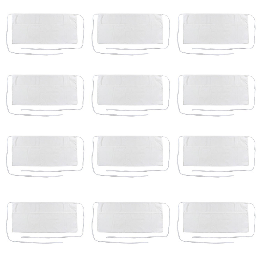 Mariposa Waist Apron 26x12 White, Case Of 48 (WAISTAPRON-WHT-CS)