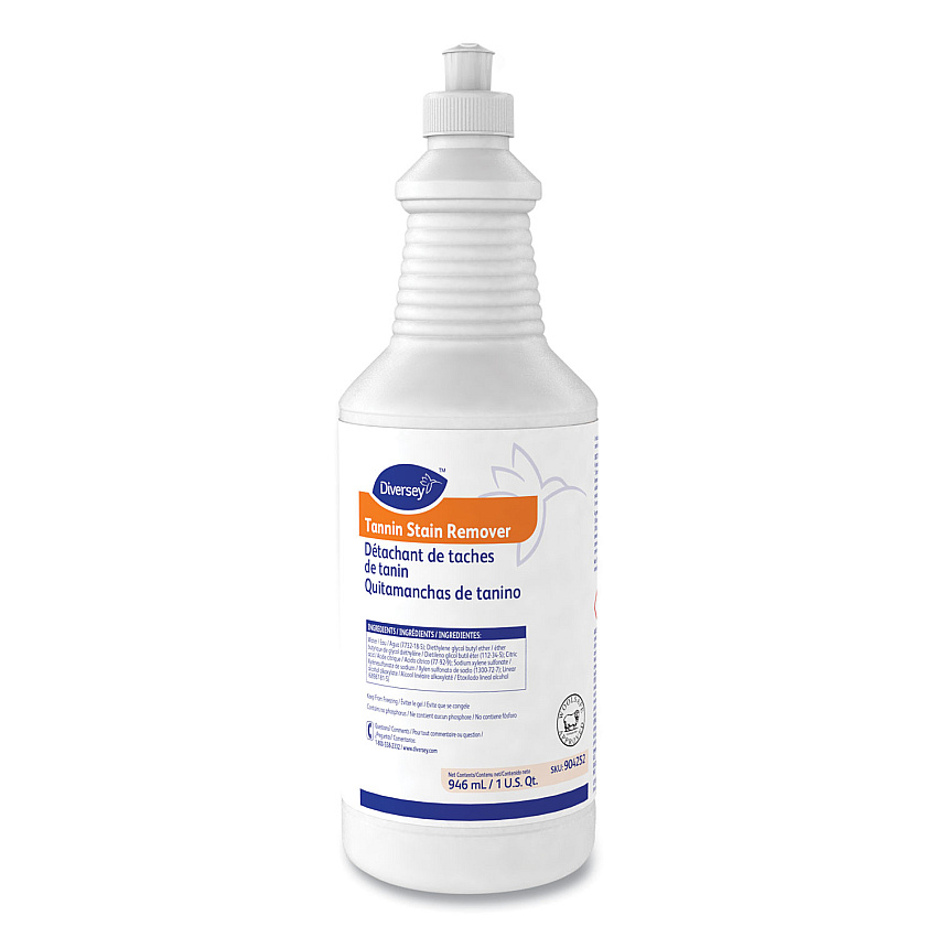 Diversey Tannin Stain Remover, 32 oz Bottle, Fruity, 6/CT (101109759)