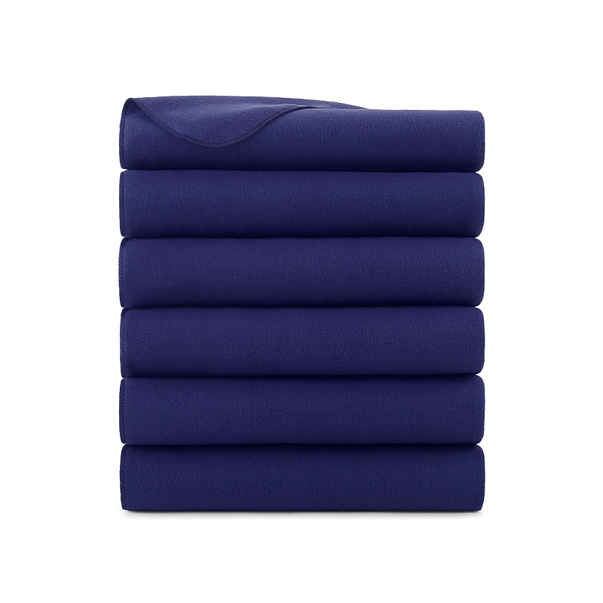 Cozy Soft Polar Fleece Throw Blanket 50x60 Navy - Pack Of 6 (P-FCPL-6PK-NV)