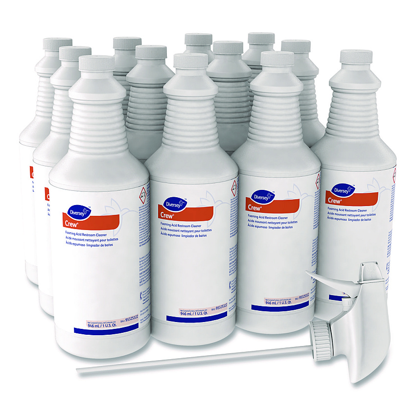 Diversey Foaming Acid Restroom Cleaner, Fresh Scent, 32 oz Spray Bottle, 12/Carton (95325322)