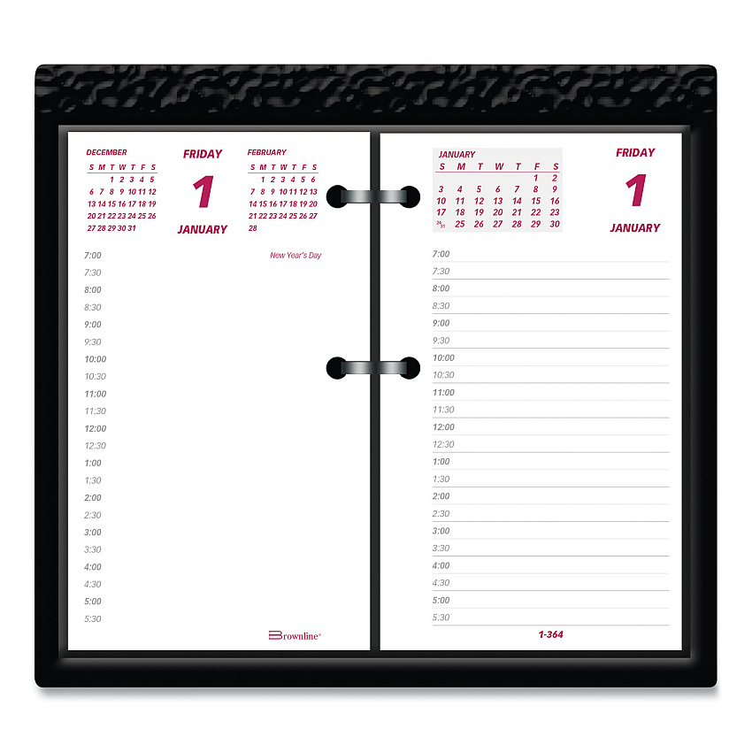 Brownline Daily Calendar Pad Refill, 6 x 3.5, White/Burgundy/Gray Sheets, 12-Month (Jan to Dec): 2026 (C2R)