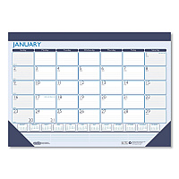 House of Doolittle Recycled Contempo Desk Pad Calendar, 18.5 x 13, White/Blue Sheets, Blue Binding, Blue Corners, 12-Month (Jan to Dec): 2026 (1516)