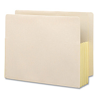 Smead Manila End Tab File Pockets with Tear Resistant Gussets, 3.5