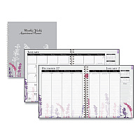 House of Doolittle Recycled Wild Flower Weekly/Monthly Planner, Wild Flowers Artwork, 9 x 7, Gray/White/Purple Cover, 12-Month (Jan-Dec): 2026 (295674)
