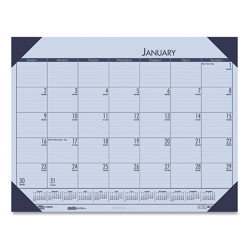 House of Doolittle EcoTones Recycled Monthly Desk Pad Calendar, 22 x 17, Sunset Orchid Sheets, Cordovan Corners, 12-Month (Jan to Dec): 2026 (12473)
