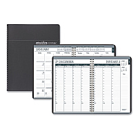 House of Doolittle Recycled Monthly Weekly 7 Day Planner, 8.75 x 6.88, Black Cover, 12-Month (Jan to Dec): 2026 (286802)