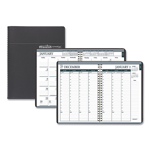 House of Doolittle Recycled Monthly Weekly 7 Day Planner, 8.75 x 6.88, Black Cover, 12-Month (Jan to Dec): 2026 (286802)
