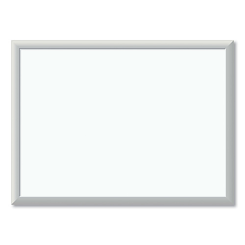 U Brands Melamine Dry Erase Board, 23 x 17, White Surface, Silver Frame (030U0001)