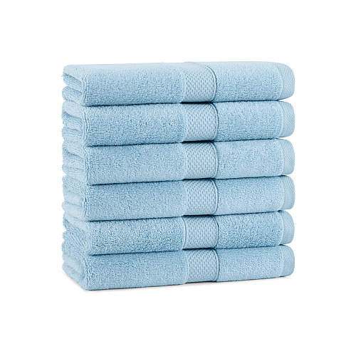 Aston & Arden Egyptian Cotton Hand Towel 16x30 Blue - Pack Of 6 (P-EGYP-1630-BLU)