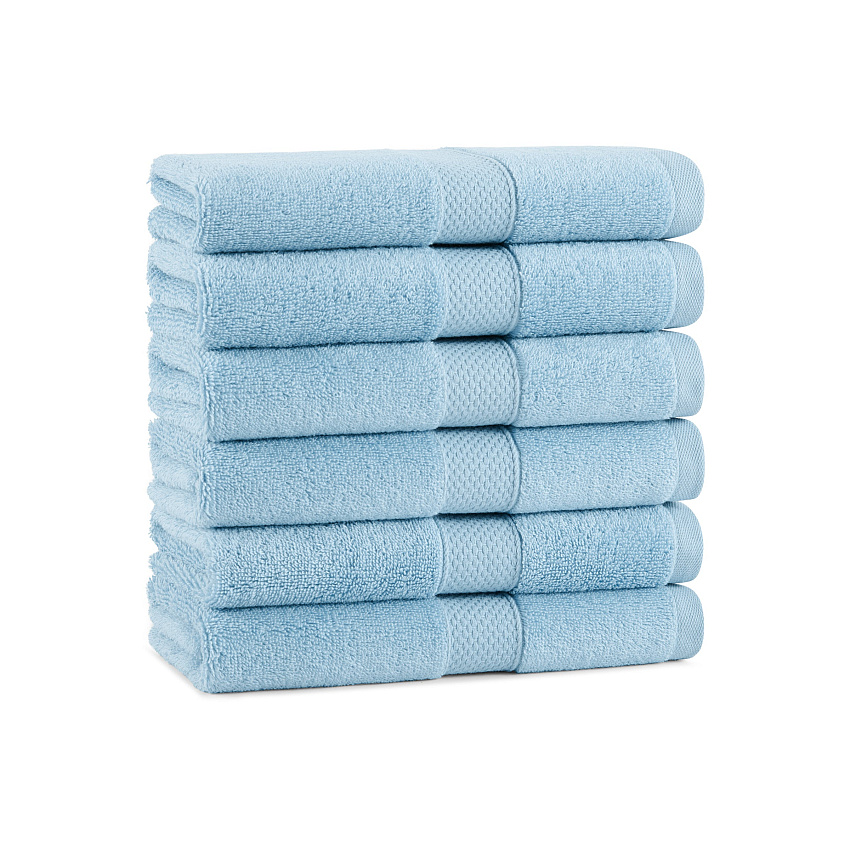 Aston & Arden Egyptian Cotton Hand Towel 16x30 Blue - Pack Of 6 (P-EGYP-1630-BLU)