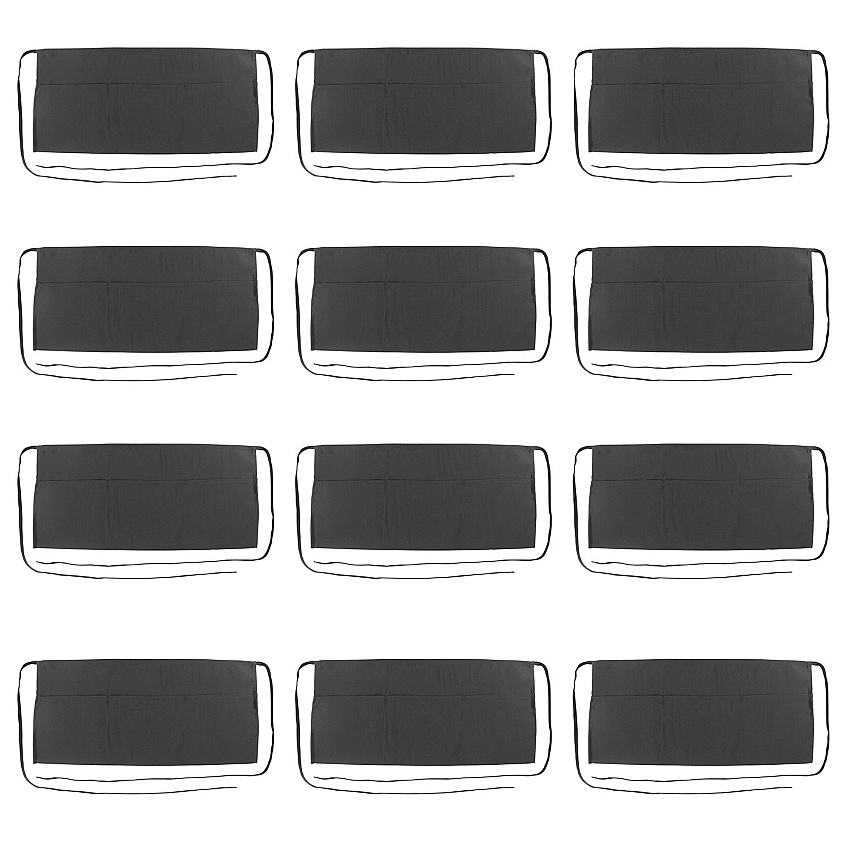 Mariposa Waist Apron 26x12 Black - Pack Of 12 (WAISTAPRON-BLK)