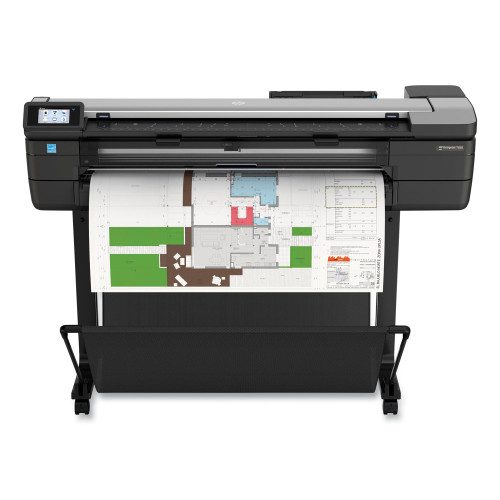 HP DesignJet T830 Large Format Multifunction Wireless Plotter Printer - 36"(F9A30D) + Alliance CAD Inkjet Bond Paper Rolls (36150) Bundle